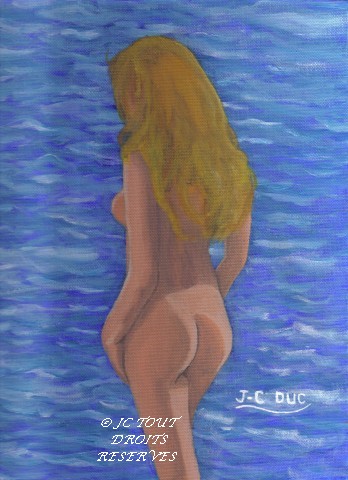 Femme nue devant la mer