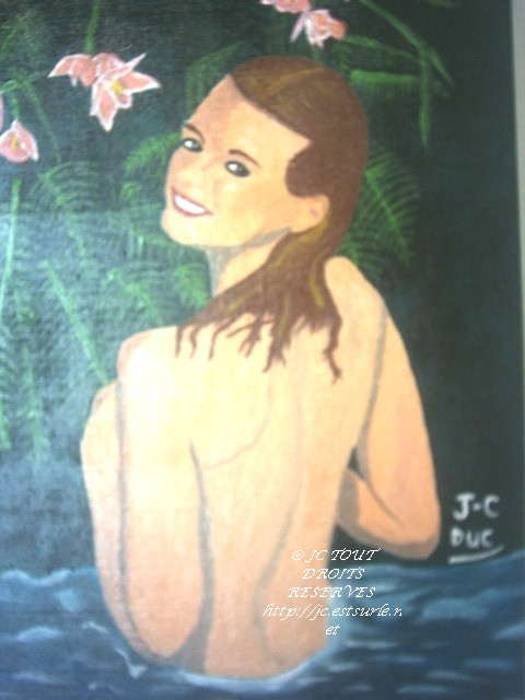Femme dnude dans l'eau