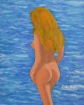 Femme nue à la mer